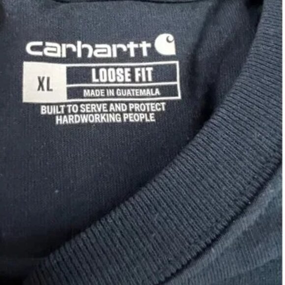 CARHARTT Loose Fit Mens K87 Blue Short Sleeve T Shirt Mens XL Tall - Picture 5 of 6